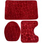 product_image_name-Generic-مجموعة سجاد حمام من 3 قطع - سجاد ناعم قابل للامتصاص وغير قابل للانزلاق لغرف النوم وغرف المعيشة والحمامات، خيارات ألوان متعددة لتعزيز منزلك (أبيض حليبي)-5