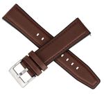 product_image_name-Generic-سوار ساعة من الجلد السليكوني مقاس 22 مم لاستبدال سوار هونر ماجيك 2 46 مم - مشبك فضي بني-2