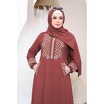 product_image_name-Generic-عباية نسائية فضفاضة بتطريز فضي وسحاب أمامي وجيوب-2