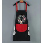 product_image_name-Generic-Stain-Resistant Kitchen Apron with Absorbent Pockets – Comfortable & Stylish Cooking Apron- Black-1