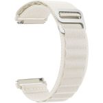 product_image_name-Generic-شريط منسوج بحلقة أللبية معدنية مطاطية 20 مم لهاتف Samsung Active 2 44 مم / ساعة جالاكسي 3 41 مم مع خطاف من التيتانيوم G أبيض-1