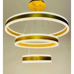 ثريا LED حديثة بإضاءة بيضاء ودافئة