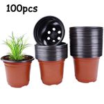 product_image_name-Generic-مجموعة من 100 وعاء + 100 بطاقة لتسمية لزراعة الشتلات - للحدائق المنزلية والبساتين-1