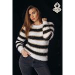 product_image_name-Generic-بلوفر شتوي حريمي بخطوط أفقية وتفصيلة شعر مع خيوط ذهبية مخرّمة لإطلالة أنيقة-1