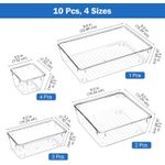 product_image_name-Generic-منظم أدراج من بيوريكون، بتصميم عصري بسيط، شفاف، مصنوع من البوليسترين، قابل للتكديس، مجموعة من 10 قطع-2
