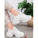 حذاء سنيكر أبيض عالي للنساء