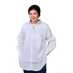 Generic شميز حريمى اوفر سايز سادة - ابيض