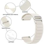 product_image_name-Generic-شريط منسوج بحلقة جبال الألب المعدنية الممتدة 20 ملم من النايلون لساعة سامسونج جالاكسي 5 40 ملم 44 ملم 5 برو 45 متر مع خطاف من التيتانيوم جي أبيض-2