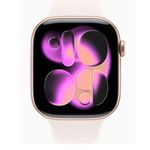 product_image_name-Apple-ساعة سيريز 11 GPS 46 ملم هيكل من الألومنيوم ذهبي وردي بحزام رياضي خفيف اللون - M/L-2