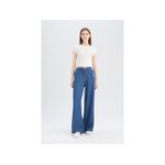 product_image_name-Defacto-Woman Wide Leg Trousers - Mid Blue-2