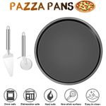 product_image_name-Generic-مجموعة من 3 صواني بيتزا مستديرة لوح بيتزا من الصلب الكربوني صينية خبز بيتزا غير لاصقة قاع للكيك صينية تقديم صينية رخام لفرن المطبخ المنزلي والمطاعم أدوات بيتزا مجموعة صواني بيتزا-2
