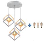 product_image_name-Generic-مصباح - نجف - مودرن معلق حديث معدن  - ابيض مع 3 مصابيح 4 وات-2