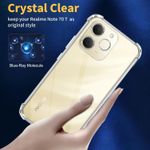 Generic جراب متوافق مع هاتف Realme Note 70، مزود بوسادة هوائية مقاومة للصدمات لحماية كاملة، جراب واقٍ من السيليكون TPU الناعم فائق النحافة - شفاف
