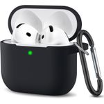 product_image_name-Generic-جراب حماية كامل من السيليكون الناعم متوافق مع سماعات AirPods 4 (2024) من تين تك، مزود بسلسلة مفاتيح، مناسب لسماعات Apple AirPods من الجيل الرابع للرجال والنساء (أسود)-1