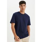 product_image_name-Defacto-Man New Regular Fit Short Sleeve T-Shirt - NAVY-1