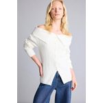 Defacto Regular Fit Basic Ribbed Knit Off-Shoulder Cardigan