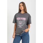 product_image_name-Esla-Short Sleeves Urban Rocker Eagle Print Tee - Grey-2