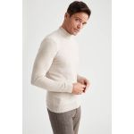 product_image_name-Defacto-Man Turtle Neck Slim Fit Pullover - Lt.Beige Melange-1