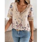 product_image_name-SHEIN-تي شيرت بأكمام قصيرة وياقة مطبوعة على شكل حرف H-1