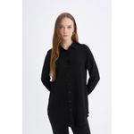 product_image_name-Defacto-Woman Regular Fit Long Sleeve Tunic - BLACK-1