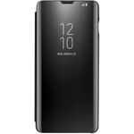 product_image_name-Generic-Flip Protective Standing Mirror Case Without Sensor For Xiaomi Redmi Note 12 Pro Plus - BLACK-1