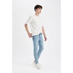 product_image_name-Defacto-Man Skinny Cropped Fit Trousers - Lt.Blue-2