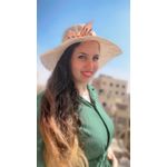 product_image_name-Generic-Lady Hat With Small Colorful Scarf - Sea Hat - Beige-Women's Hat-3