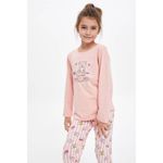 product_image_name-Defacto-Girl C Neck Regular Fit Knitted Pyjamas - Pink-4