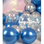 product_image_name-Generic-RainbowQ Party Metallic Shiny Blue and Silver Balloons 10 Inch and Latex Helium Silver Blue Confetti Balloons 12 Inch 68PCS Set for Graduation Wedding Birthday Party Decorations-4