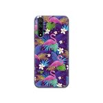 product_image_name-OZO Skins-Flamingos Tropical Leaves (SE215FTL) For Huawei Nova 5t-1