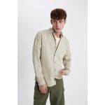 product_image_name-Defacto-Man Regular Regular Fit Long Sleeve Shirt - Stone-3