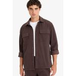 product_image_name-Defacto-Regular Fit Corduroy Long Sleeve Shirt-3