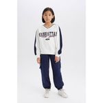 product_image_name-Defacto-Girl Parachute Cargo Trousers - Navy-4