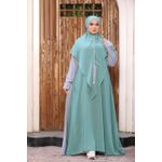 product_image_name-Abaya-Covered with a veil, Lime Green , Gray-1