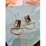 product_image_name-Generic-حلق شكل هندسي هلالي متدلي مع كريستاله رماديه لامعه-2