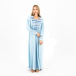 product_image_name-Zecotex-Women's Cotton Home Jalabiya / Abaya - Long Sleeve Embroidered Lounge Dress - Women's Abaya,   Home Jalabiya, House Abaya.-1