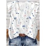 product_image_name-Emery Rose-بلوزة بوهيمية بنمط زهور وياقة على شكل V مع أكمام مهدبة وكشكش-1