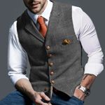 Fashion (01 Ligth Green)Men's Plaid Print Business Vest Suit Fashion  Turn-down Collar Slim Tank Top Coat Spring Single Breasted Blazer Jacket  ACU @ Best Price Online