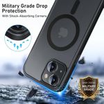 product_image_name-Generic-جراب مغناطيسي 5 في 1 لهاتف آيفون 13 مع قطعتين من الزجاج المقوى وقطعتين لحماية الكاميرا، متوافق مع MagSafe، جراب مغناطيسي مضاد للخدش، جراب TPU مقاوم للصدمات، جراب 6.1 بوصة (أسود)-5