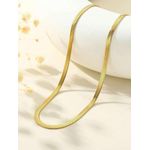 product_image_name-Bracelets-سلسلة ذهبية بتصميم أنيق وبسيط. نوع السلسلة: مسطحة (Snake Chain).المتاح حاليًا: مقاس 60 سم فقط-2