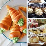 product_image_name-Generic-مجموعة 12 قالب خبز، قوالب قرن اللفائف من الفولاذ المقاوم للصدأ، قوالب مخروطية للمعجنات الدنماركية والكرواسون-2