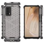 product_image_name-Generic-Case For Vivo iQOO Neo 5  , -   Brushed Dual Protective Shockproof Case - With Ultra Protection For Camera - Black Edges Transparent Beehive Back-3
