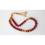 product_image_name-Handmade-سبحة جذابة فاخرة من تراب الكهرمان مطعمة بالهيماتيت الذهبي الطبيعي - Handmade-2