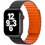 product_image_name-WiWU-دبليو اي دبليو يو سوار ساعة مغناطيسي من السيليكون، اسود وبرتقالي، متوافق مع ساعة ابل 38/40/41 ملم، موديل WB001-2