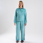 product_image_name-Zecotex-طقم بيجاما شتوي مخمل للنساء - بيج - مقاسات كبيرة 4XL 5XL 6XL - ناعم ودافئ - مخمل ناعم ولطيف على البشرة-1