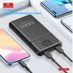 product_image_name-Earldom-باور بانك 10000 مللي أمبير مع 2 مخرج USB وشاشة LCD لون أسود - PB64 Earldom-3