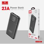 product_image_name-Earldom-باور بانك 10000 مللي أمبير مع 2 مخرج USB وشاشة LCD لون أسود - PB64 Earldom-4