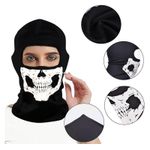 product_image_name-Generic- قناع غطاء كامل للوجه والرقبة بالاكلافا القطنية المقاومة للرياح، معدات ركوب الدراجات في الهواء الطلق (وشاح بالاكلافا ، قطعة واحدة ، اسود مطبوع تصميم جمجمة ، كود: 9391) - من كابر تريد -2