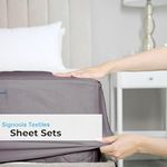 product_image_name-Signoola-طقم ملاءات المسطحة من 3 قطع - ملاءات مريحة وجيدة التهوية وتبريد - ملاءات سرير فاخرة للفنادق (240 * 250 سم) - جيوب عميقة، سهلة التركيب، فائقة النعومة - رمادي-5