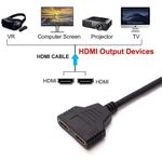 product_image_name-Generic-كابل HDMI 2 في 1 بمنفذ ذكر الى شحن مقسم مزدوج لا يتطلب طاقة خارجية، لـ2 مضخم صوت بدقة 1080 بيكسل لـXbox وبلاي ستيشن 4 وروكو وتلفزيون HD عالي الدقة، متعدد الألوان-3